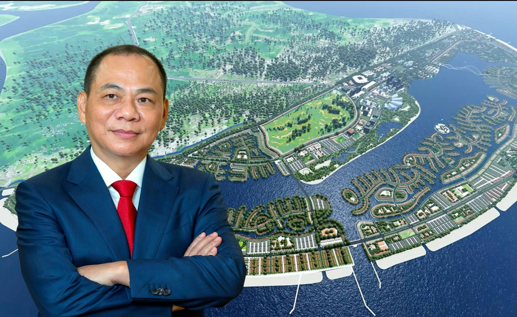 Tỷ phú Phạm Nhật Vượng đang cho gần 9.000 người, hơn 2.000 máy móc thi công xuyên ngày đêm tại siêu dự án 18 tỷ USD - Ảnh 1.
