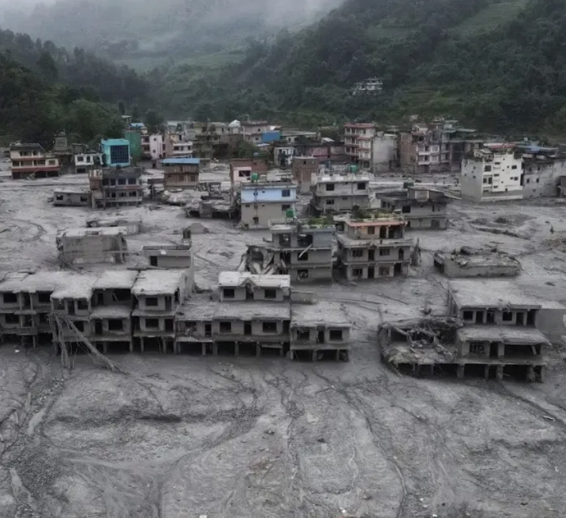 B&eacute; g&aacute;i 12 tuổi mất 6 người th&acirc;n trong trận lũ ở Nepal - Ảnh 2.