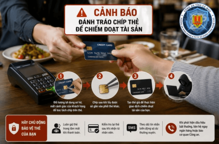 C&ocirc;ng an cảnh b&aacute;o thủ đoạn lừa đảo mới li&ecirc;n quan đến thẻ ng&acirc;n h&agrave;ng - Ảnh 1.