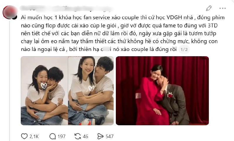 Drama bủa vây nam thần Vbiz vì liên tục tình tứ với bạn diễn: Hết ôm ấp lại nắm tay, netizen khó chịu vô cùng- Ảnh 1.