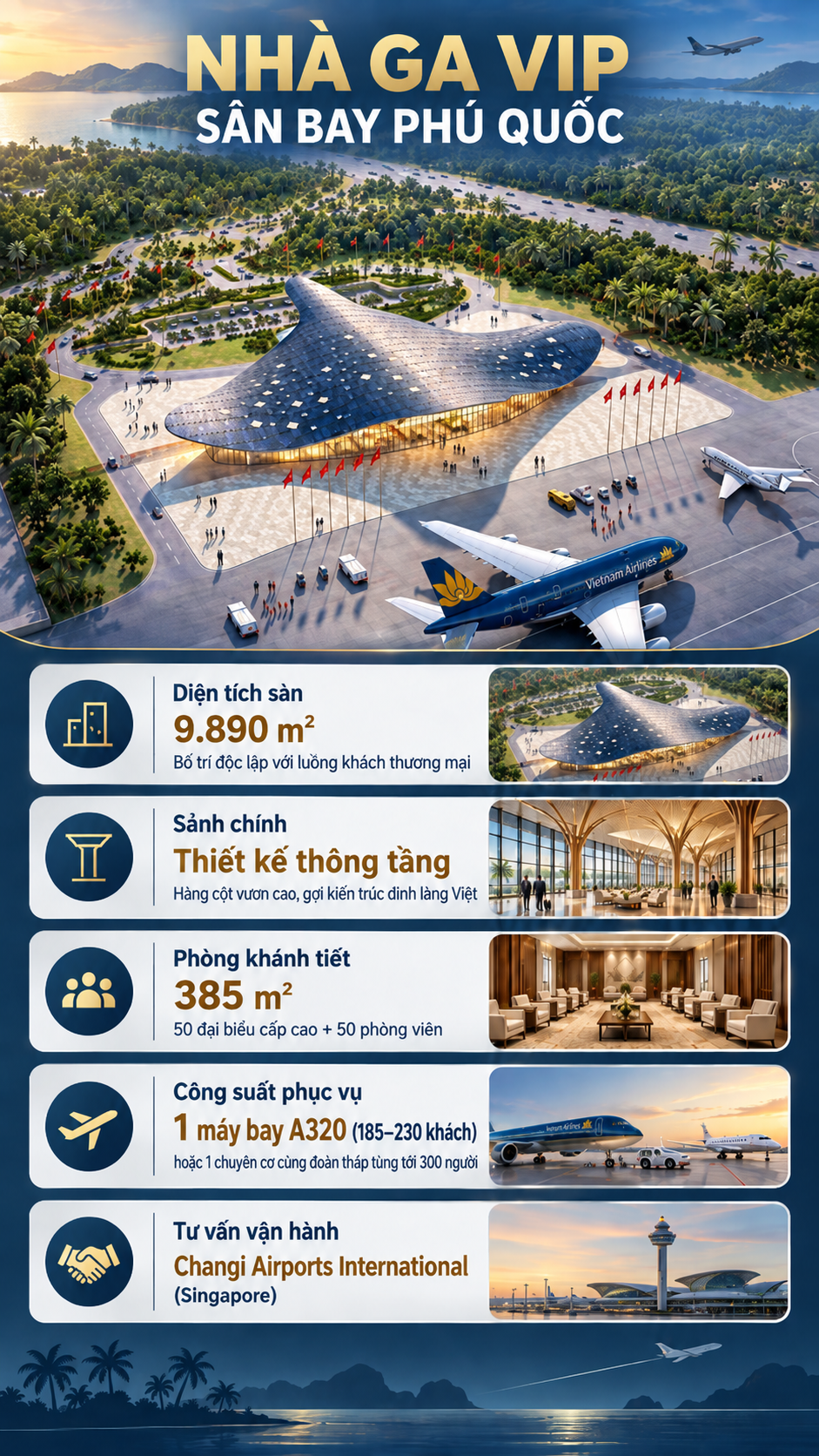 Chưa từng c&oacute;: Nh&agrave; ga s&acirc;n bay ở Việt Nam mang h&igrave;nh 'đại b&agrave;ng biển', chuy&ecirc;n đ&oacute;n c&aacute;c VVIP thế giới - Ảnh 4.