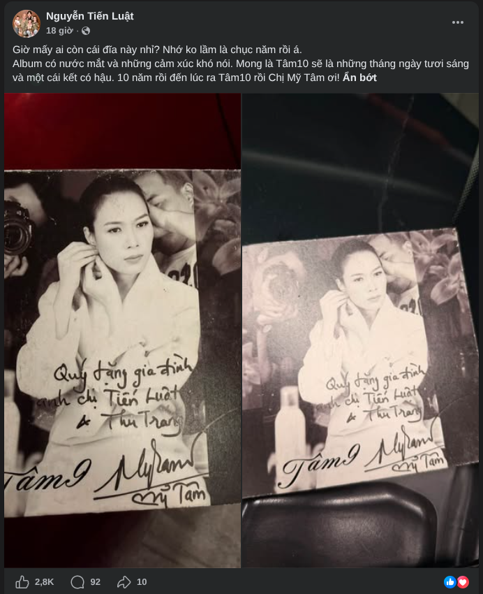 Mối quan hệ th&acirc;n thiết giữa Tiến Luật v&agrave; Mỹ T&acirc;m qua kỷ niệm album T&acirc;m 9 - Ảnh 1.