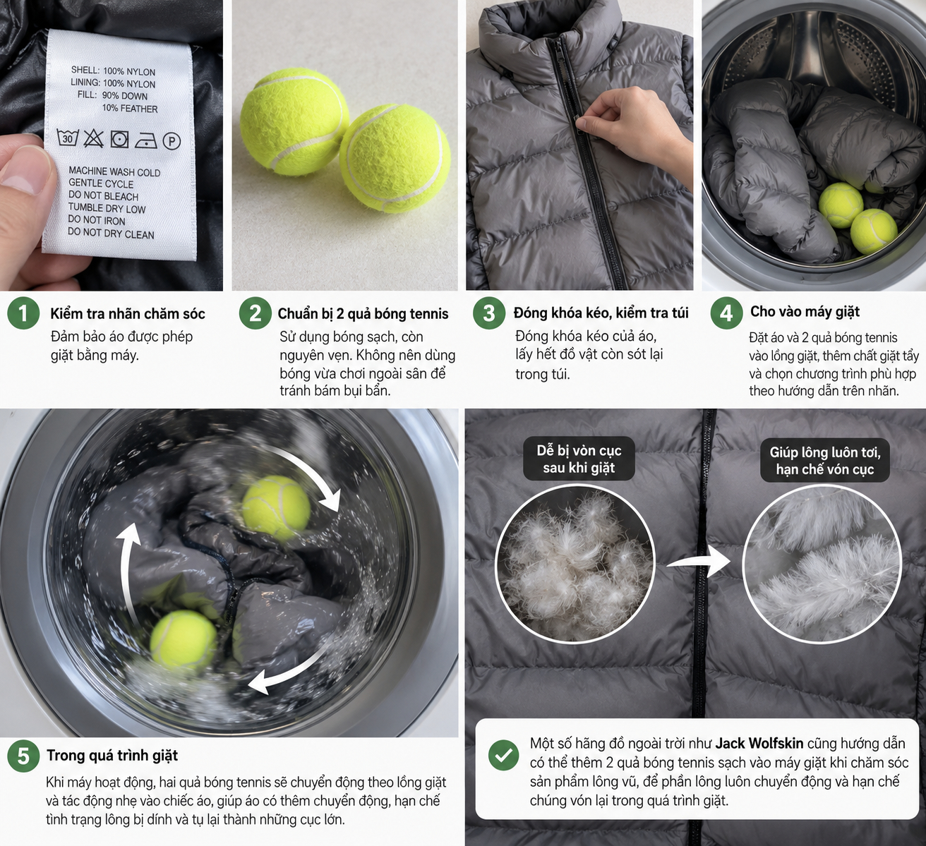Mẹo giặt &aacute;o phao hiệu quả với 2 quả b&oacute;ng tennis bạn kh&ocirc;ng thể bỏ qua - Ảnh 2.