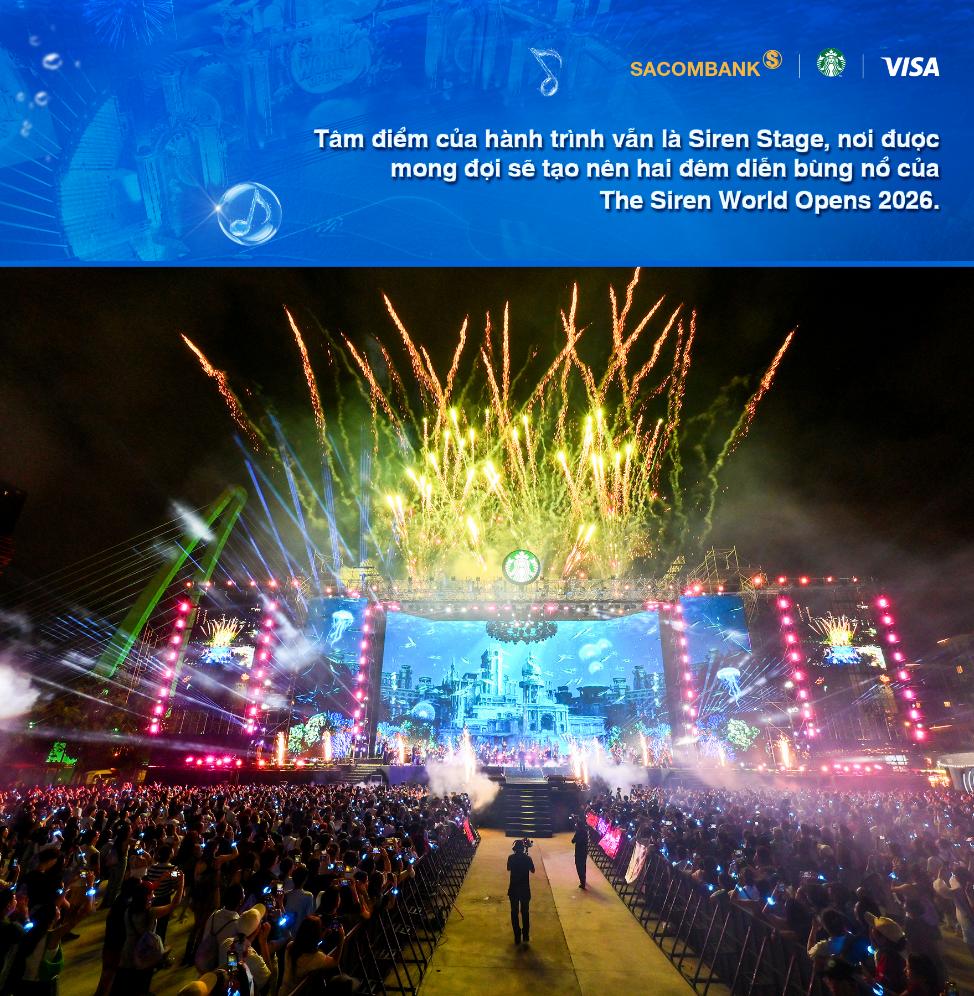 Có gì trong hành trình dành riêng cho chủ thẻ SACOMBANK Visa tại The Siren World Opens 2026? - Ảnh 4. Có gì trong hành trình dành riêng cho chủ thẻ SACOMBANK Visa tại The Siren World Opens 2026? - Ảnh 4.