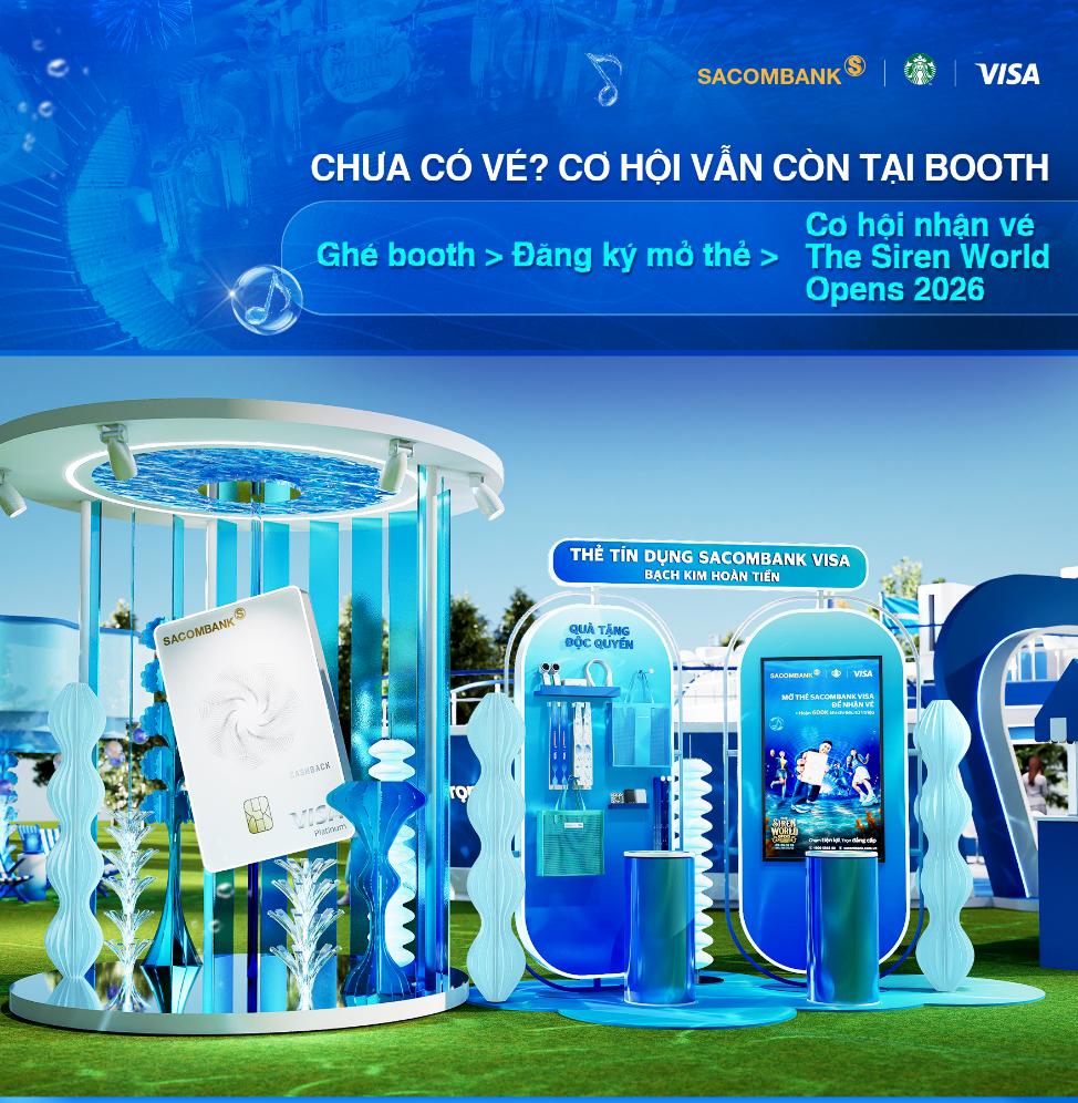 Có gì trong hành trình dành riêng cho chủ thẻ SACOMBANK Visa tại The Siren World Opens 2026? - Ảnh 6. Có gì trong hành trình dành riêng cho chủ thẻ SACOMBANK Visa tại The Siren World Opens 2026? - Ảnh 6.