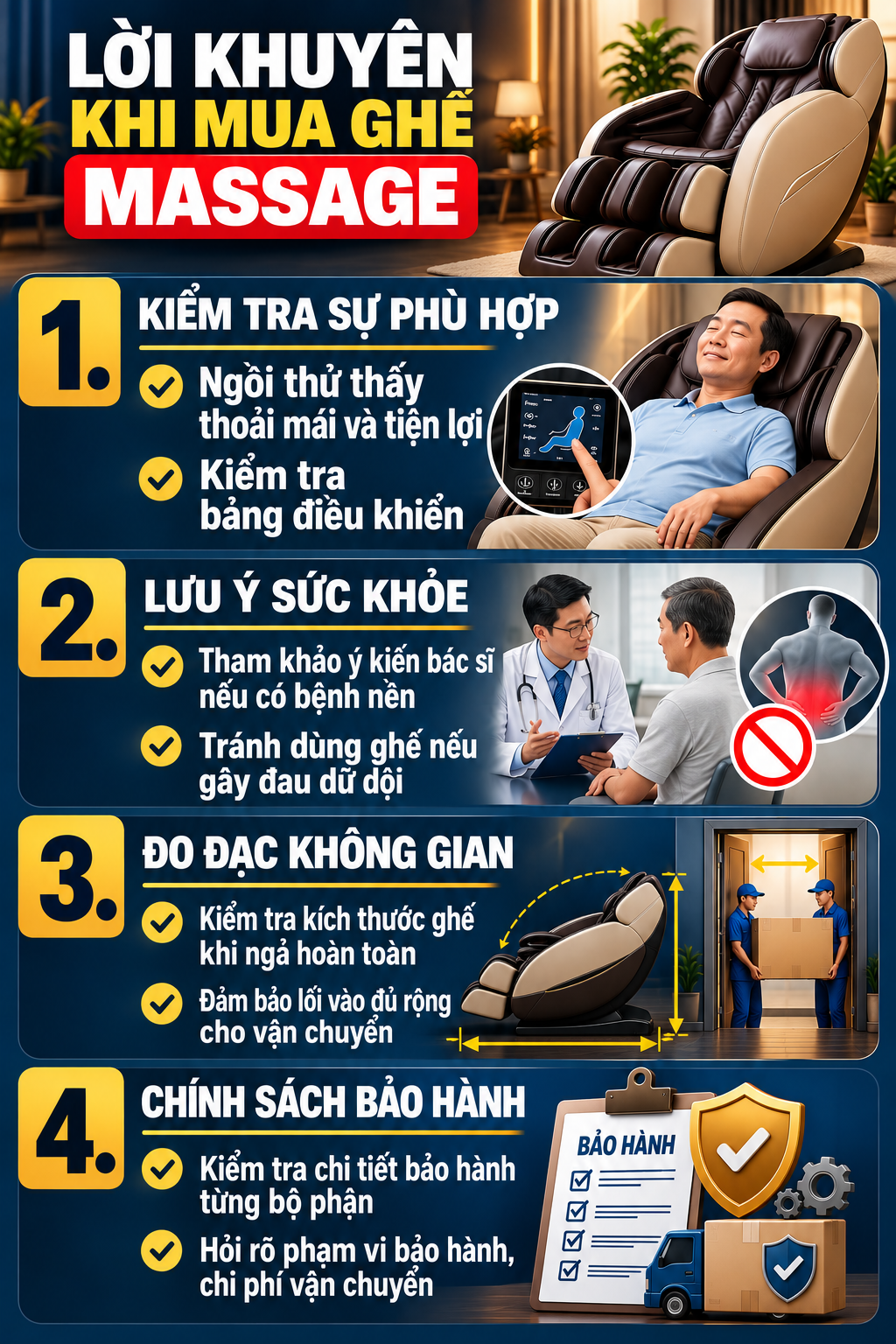 Lời khuyên khi mua ghế massage - Ảnh 3.