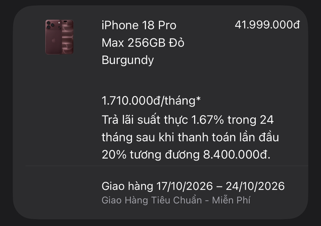 Nghịch l&yacute; iPhone 18 Pro series tại Việt Nam sau 1 tuần: Pro Max &ldquo;ch&aacute;y h&agrave;ng&rdquo;, c&oacute; bản bị h&eacute;t ch&ecirc;nh 5 triệu, bản Pro lại nằm đầy cửa h&agrave;ng - Ảnh 2.