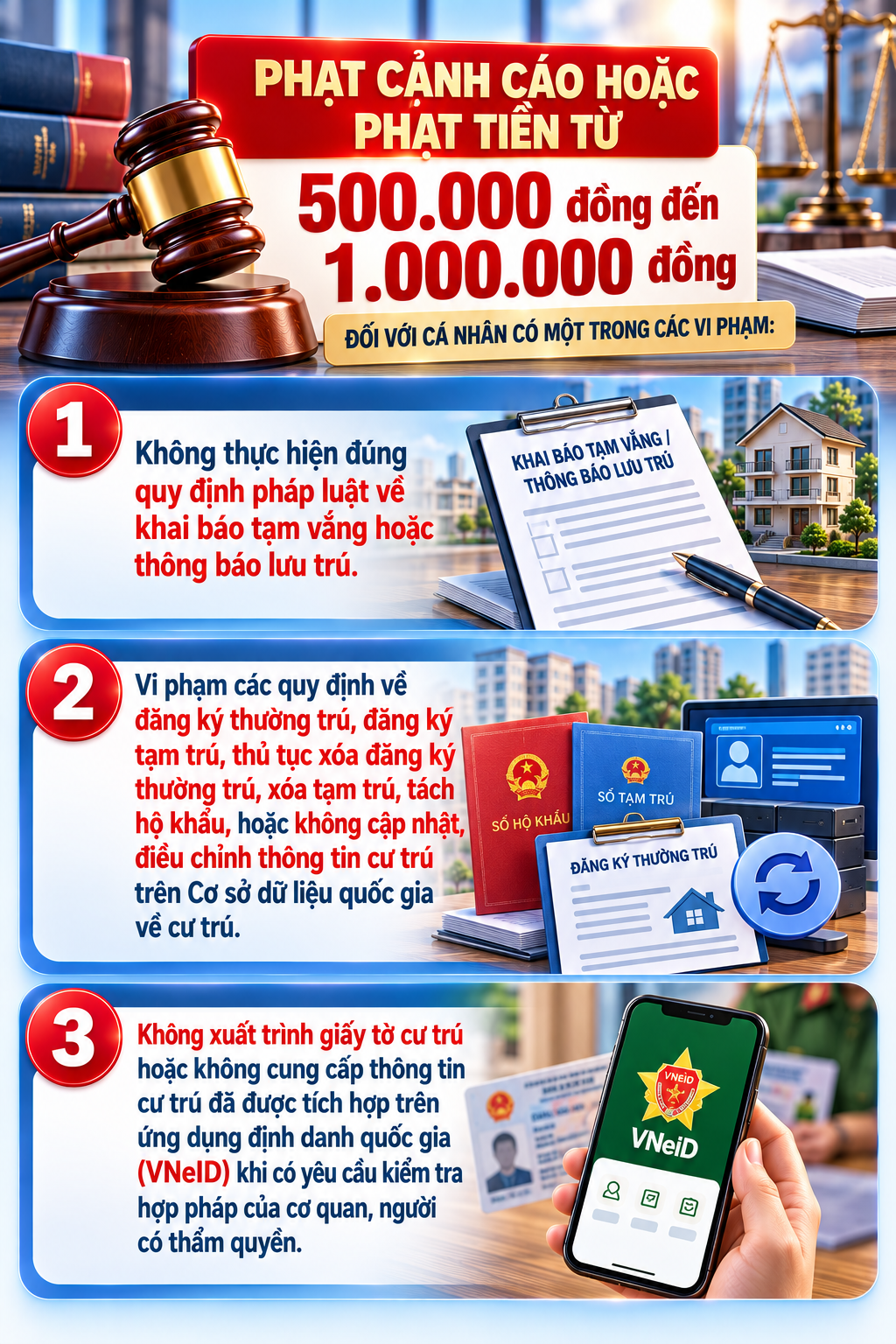 Tất cả người dân có tạm trú, tạm vắng chú ý quy định phạt tiền tới 1 triệu đồng - Ảnh 1.