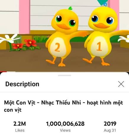 Một Con Vịt: Ca khúc thiếu nhi Việt Nam vượt 1 , 2 tỷ view lạ kỳ - Ảnh 2. Một Con Vịt: Ca khúc thiếu nhi Việt Nam vượt 1 , 2 tỷ view lạ kỳ - Ảnh 2.
