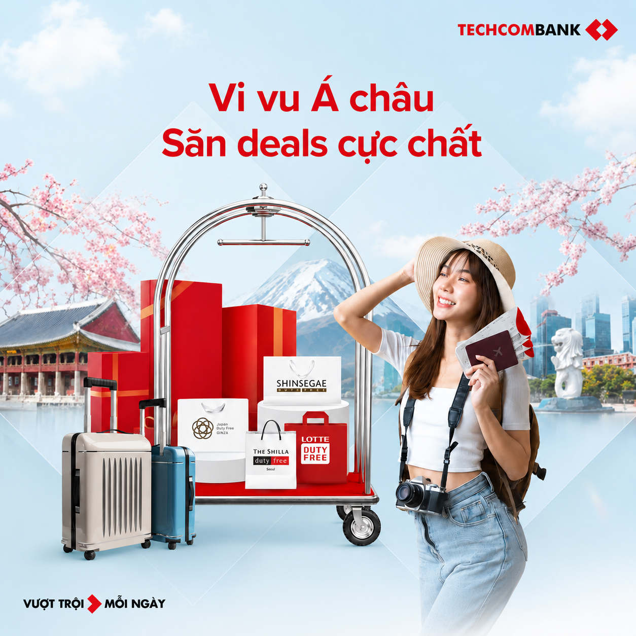 Vi vu Á châu, không lo âu phí với bộ sưu tập thẻ thanh toán (debit card) Techcombank - Ảnh 2. Vi vu Á châu, không lo âu phí với bộ sưu tập thẻ thanh toán (debit card) Techcombank - Ảnh 2.