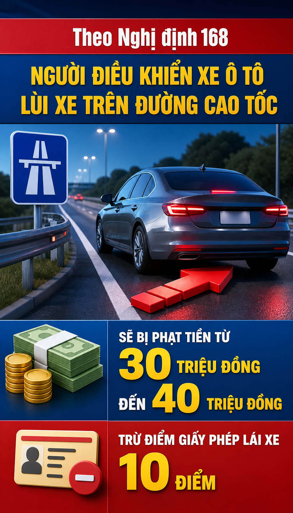 Bộ Công an nêu rõ các trường hợp lùi xe trên cao tốc sẽ không bị phạt nguội - Ảnh 2.