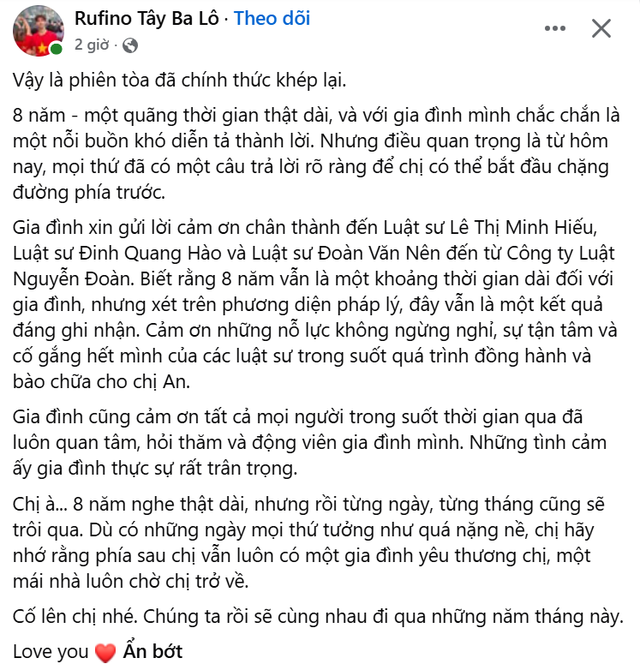 Em trai An T&acirc;y động vi&ecirc;n chị g&aacute;i sau phi&ecirc;n t&ograve;a x&eacute;t xử chuy&ecirc;n &aacute;n ma t&uacute;y VN10 - Ảnh 2.
