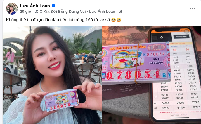 Nữ ca sĩ qu&ecirc; Ki&ecirc;n Giang tr&uacute;ng 160 tờ v&eacute; số - Ảnh 1.