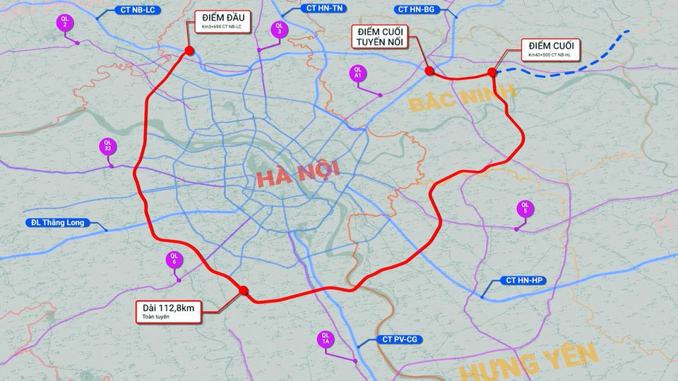 Diễn biến mới tại &ldquo;si&ecirc;u dự &aacute;n&rdquo; 86.000 tỷ đồng d&agrave;i hơn 112 km, kết nối H&agrave; Nội với Hưng Y&ecirc;n, Bắc Ninh - Ảnh 1.