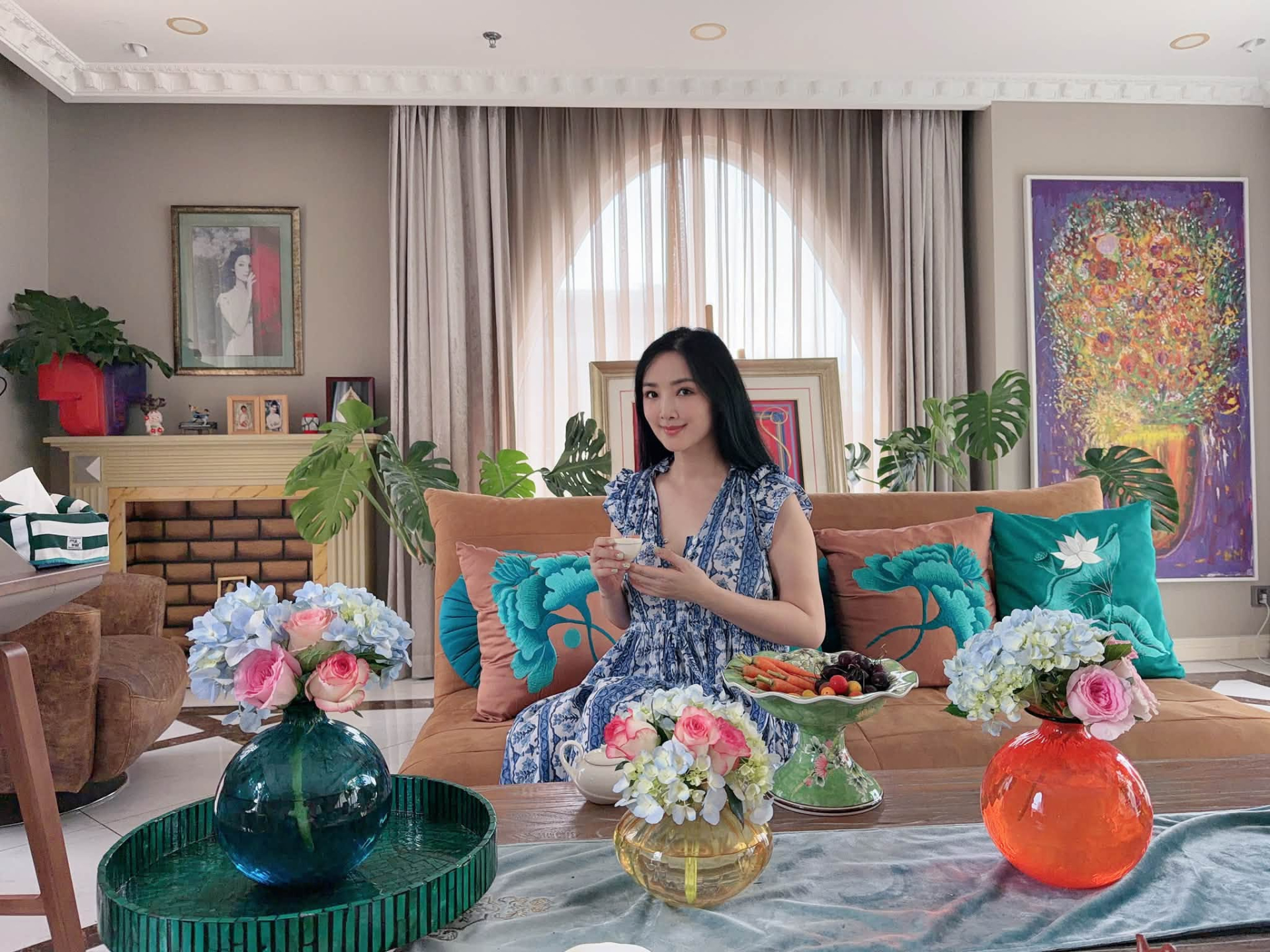 Vườn nh&agrave; 200 m&sup2; của Gi&aacute;ng My: Nơi sắc hoa v&agrave; rau sạch h&ograve;a quyện - Ảnh 2.