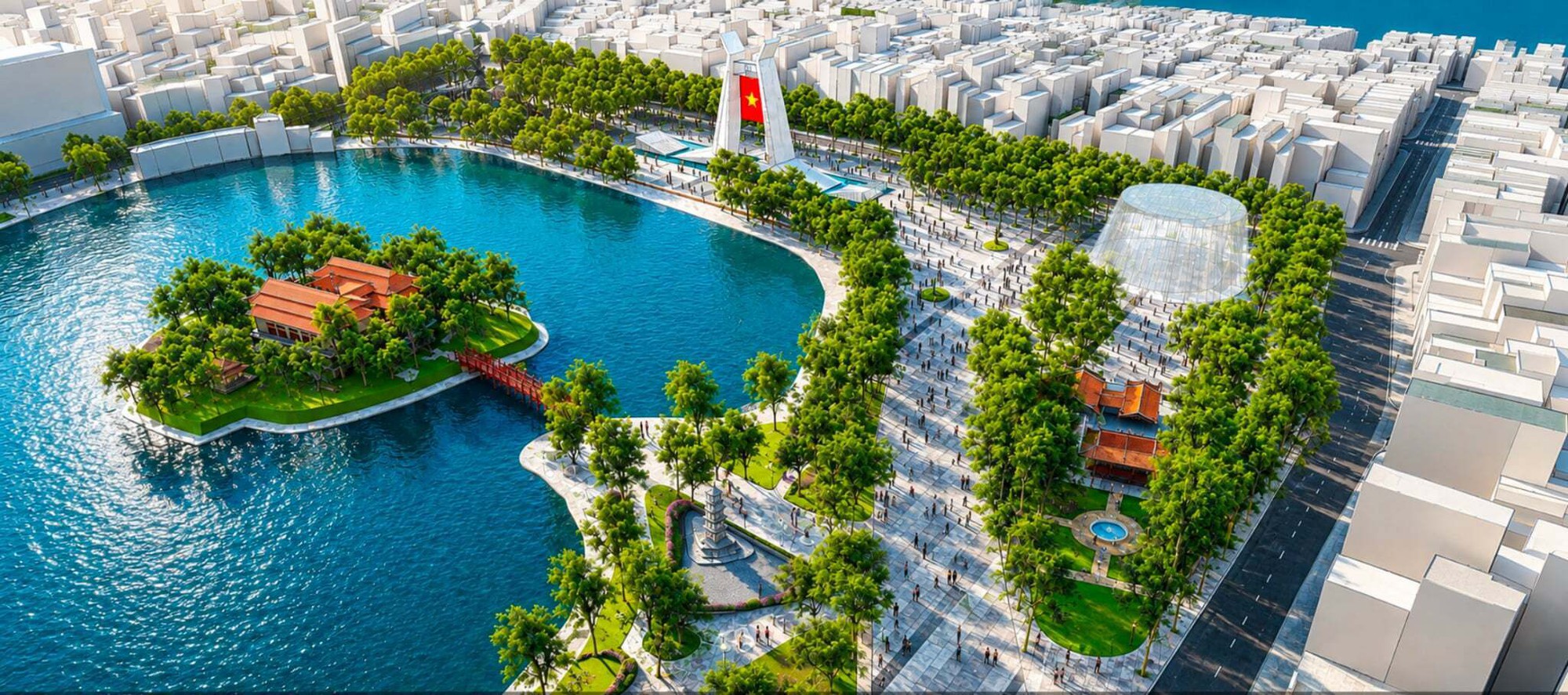 H&agrave; Nội khảo s&aacute;t &yacute; tưởng đặt Khải ho&agrave;n m&ocirc;n b&ecirc;n hồ Ho&agrave;n Kiếm năm 2026 - Ảnh 1.