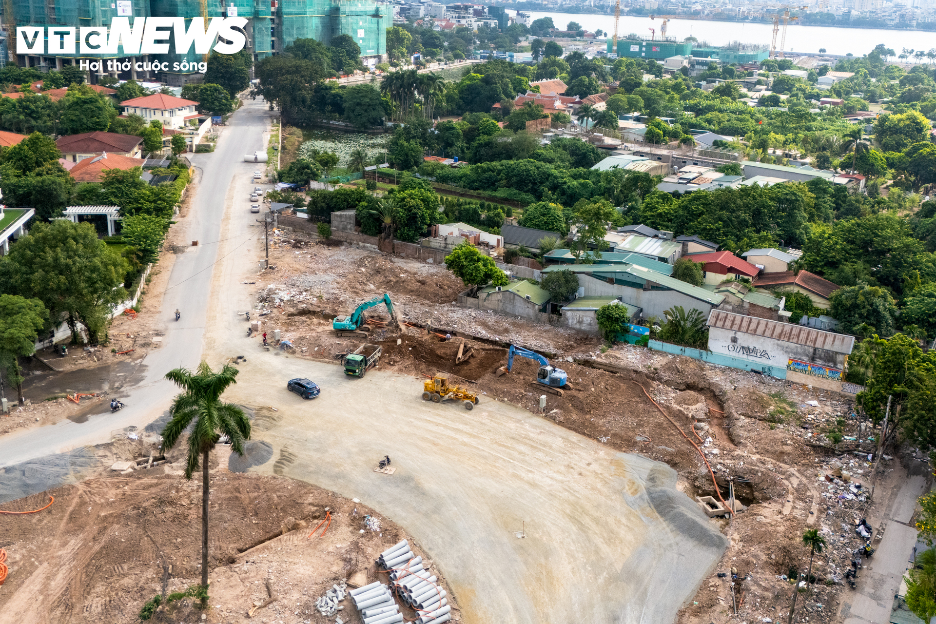 Dự &aacute;n giao th&ocirc;ng H&agrave; Nội: Tuyến đường Đặng Thai Mai rộng 90m b&ecirc;n Hồ T&acirc;y sắp ho&agrave;n thiện - Ảnh 13.