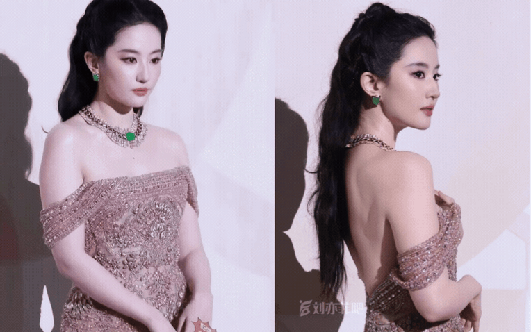 Lưu Diệc Phi lộng lẫy tại sự kiện BVLGARI nhưng bị soi v&oacute;c d&aacute;ng t&iacute;ch mỡ - Ảnh 1.