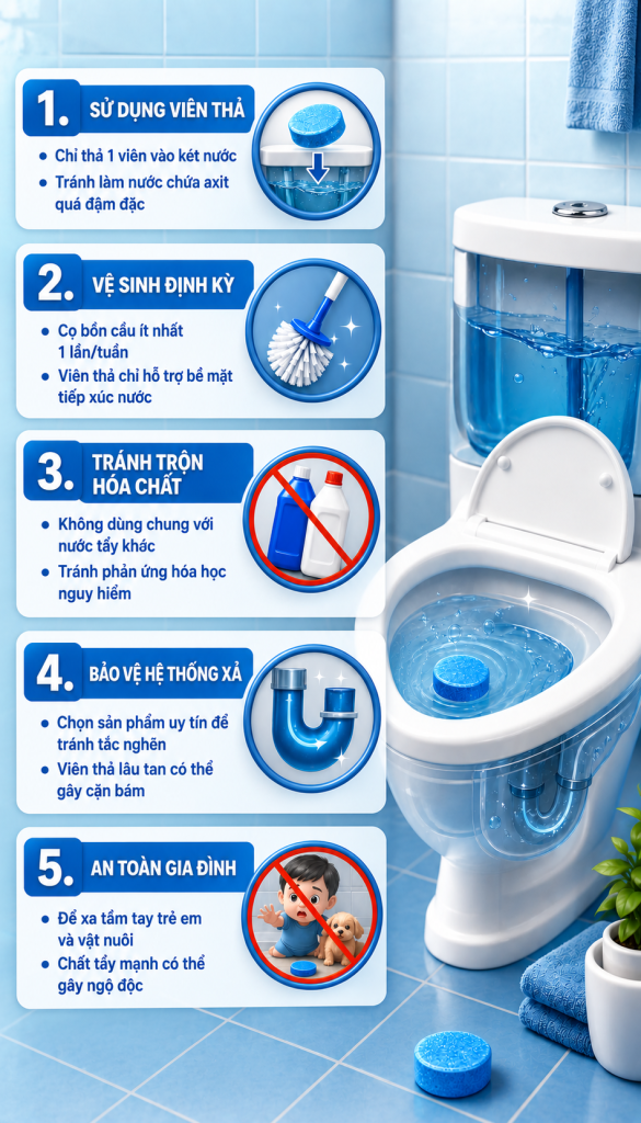Lời khuy&ecirc;n cho gia đ&igrave;nh về việc sử dụng vi&ecirc;n tẩy bồn cầu đ&uacute;ng c&aacute;ch - Ảnh 3.