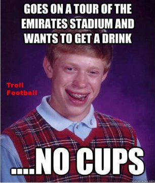
	Sân Emirates không có chiếc chén (Cup) nào ?