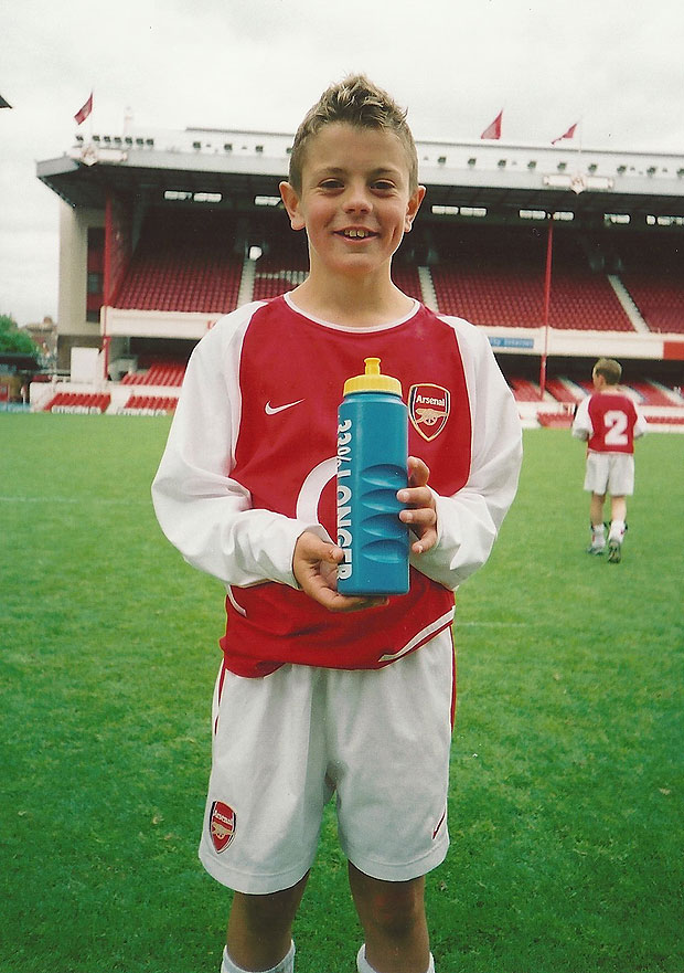  	Jack Wilshere trong lần đầu tiên tới thăm sân Highbury của Arsenal