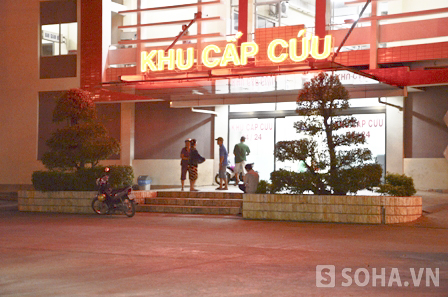 Khu cấp cứu bệnh viện Triều An, nơi anh Diên bị nhóm côn đồ hành hung đến chết chỉ vì lỡ đụng xe vào bé Tâm vào ngày 23/06/2013.