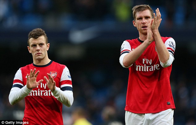 
	Mertesacker và Wilshere tri ân NHM Arsenal theo chân tới Etihad cổ vũ