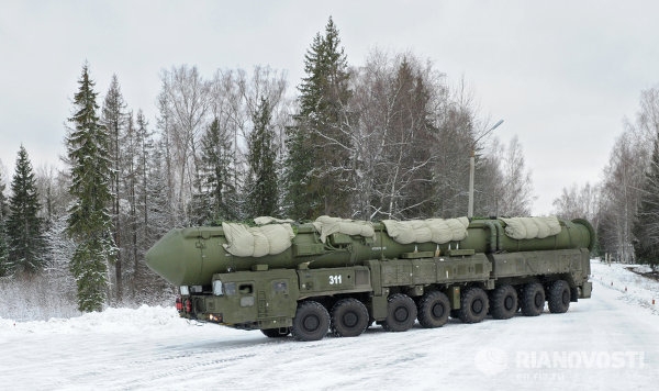 Tính đến năm 2012, Topol-M/SS-27 Sickle B và RS-24 Yars/SS-29 chiếm 1/3 số lượng tên lửa đạn đạo trong hệ thống đạn đạo liên lục địa của Nga. Trong ảnh: Một hệ thống tên lửa đạn đạo Yars/SS-29