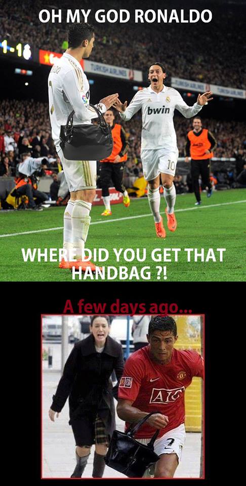	Làm thế nào mà Ronaldo có chiếc túi đáng yêu như thế kia nhỉ?