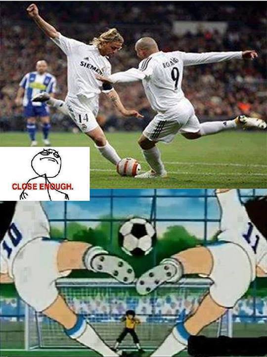 	Guti và Ronaldo đá kiểu Subasa?