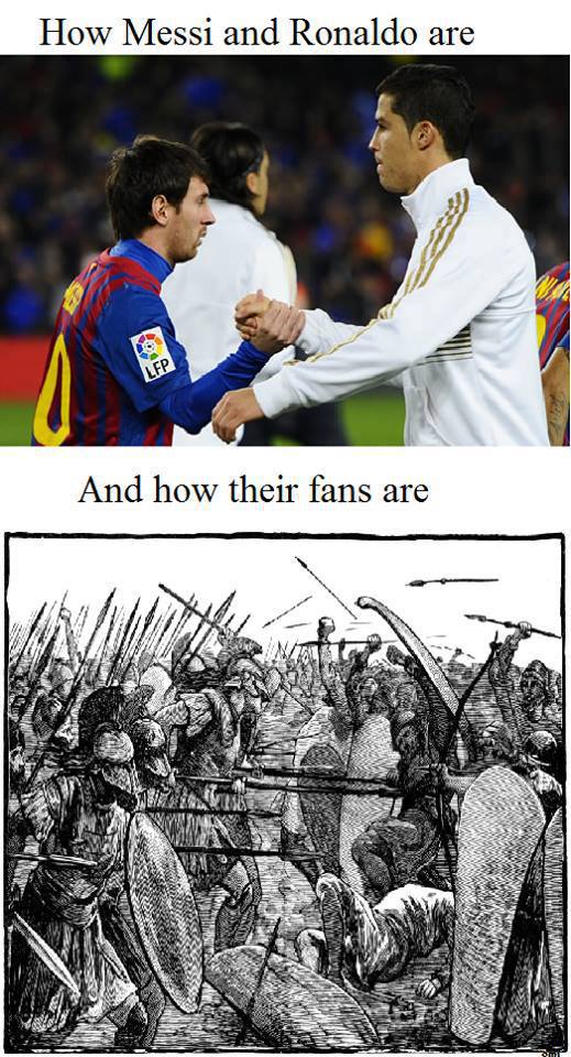 	Đây là cách mà fan của Messi và Ronaldo đối xử với nhau