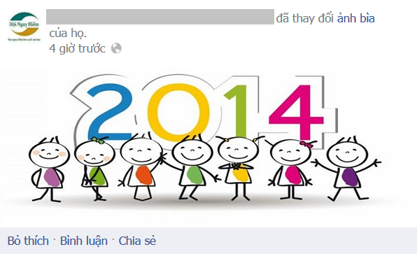  	Một số fanpage cũng đã thay đổi ảnh bìa chào đón năm 2014.