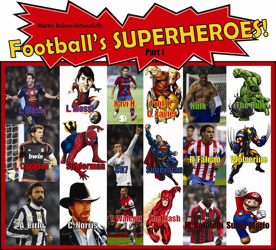 	Sao bóng đá và các nhân vật hoạt hình