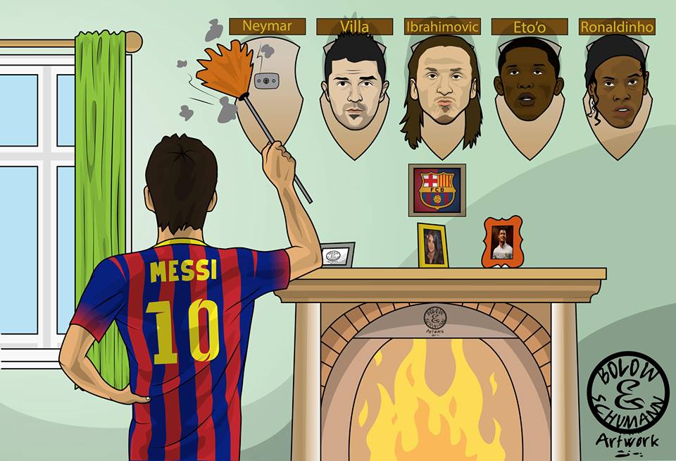 
	Messi chuẩn bị sẵn chỗ cho Neymar trong bộ sưu tập của mình