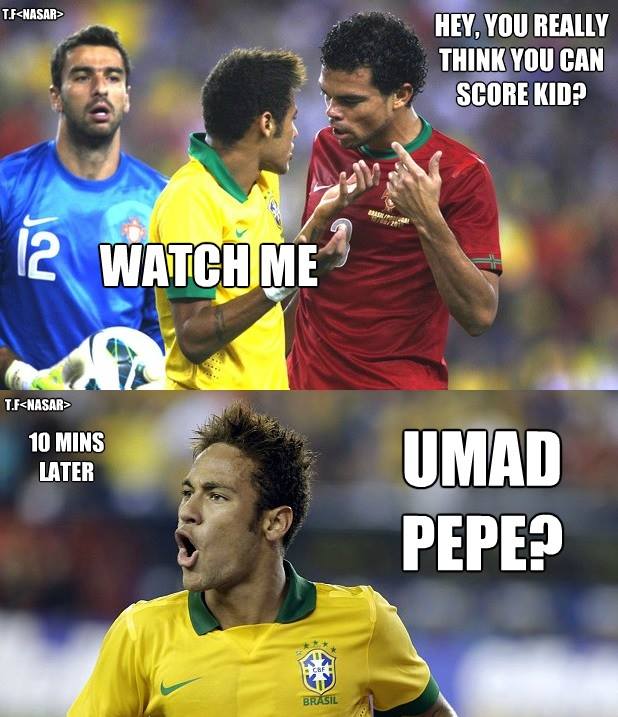  	Pepe cũng chỉ là số 0 với Neymar