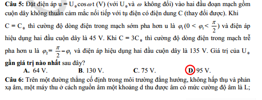 Tổng hợp đáp án của đề thi môn Vật lí khối A và A1 năm 2013