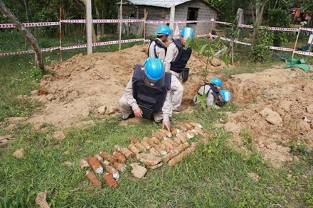 Số bom mìn được phát hiện vẫn còn nguyên ngòi nổ