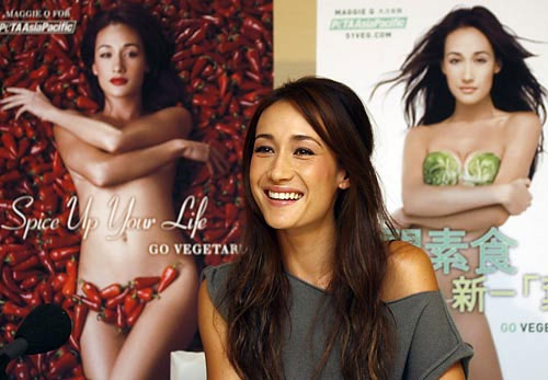 Maggie Q khỏa thân bảo vệ môi trường 2