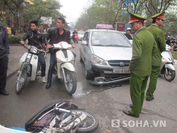 Hiện trường vụ tai nạn.