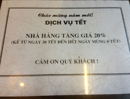 Siêu đắt như cà phê, phở Tết