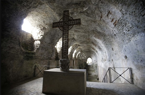 A view of a grotto inside Castel Gandolfo.