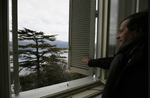 ierpoalo Turoli, responsible for the pope’s residences, opens a window at Castel Gandolfo.