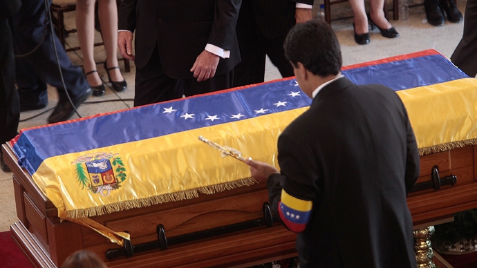 Thi hài cố tổng thống Hugo Chavez tại Học viện Quân sự Venezuela