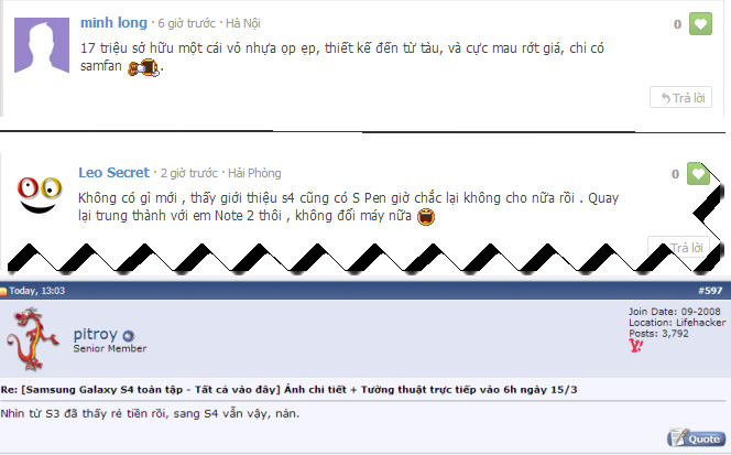 Cộng đồng mạng Việt thất vọng vì Galaxy S 4 quá nhàm chán 3