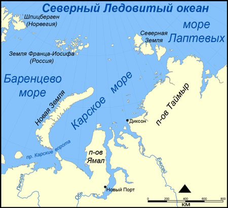Biển Karskoie (Kara Sea).