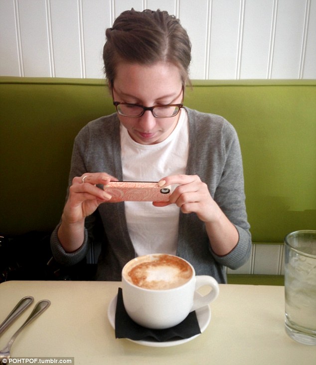 Caffeine fix: A rather large latte doesn't escape the Instagram treatment 