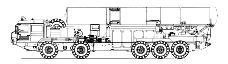 Các thùng phóng tên lửa 77P6 trên thân xe BAZ-69096 trong tổ hợp S-500. 10.06.2011