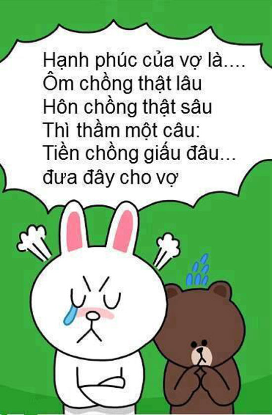 Tranh vui: Hạnh phúc của vợ