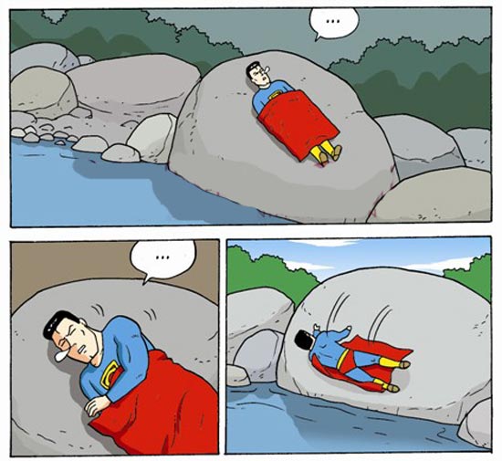 Tranh vui: Khi siêu nhân ngủ trưa