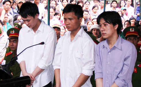 
	Toàn, Thảo và Nhật tại phiên xử năm 2011. Ảnh: CA TP HCM.